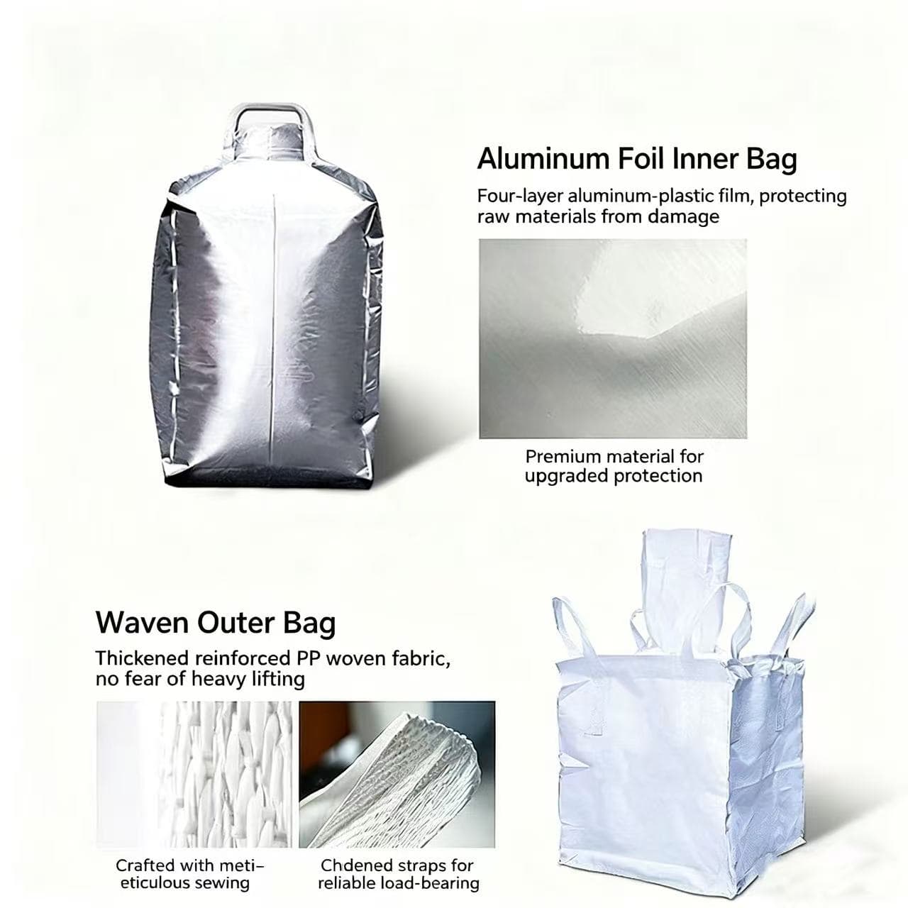 Light-Proof FIBC for Lithium Powder - Anti-Moisture & Oxygen Barrier Light-Proof FIBC for Lithium Powder - Anti-Moisture & Oxygen Barrier